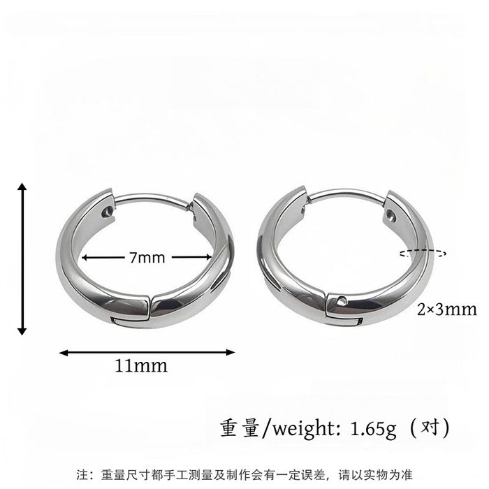 Wholesale Geometric earrings with ear loops, niche and high-end, non fading titanium steel earrings