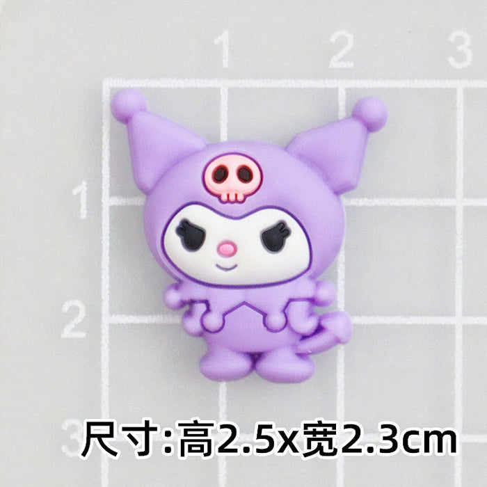 Wholesale 10pcs Cartoon Slippers Accessories Phone Case PIAD Set Hairpin Decorative PVC Soft Adhesive Patch