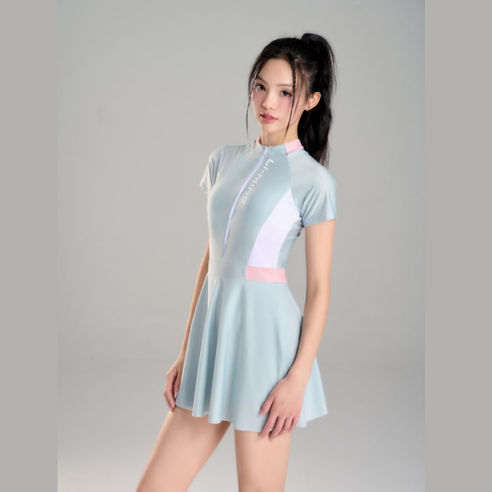 Wholesale Sports swimsuit one-piece skirt conservative hot spring swimsuit