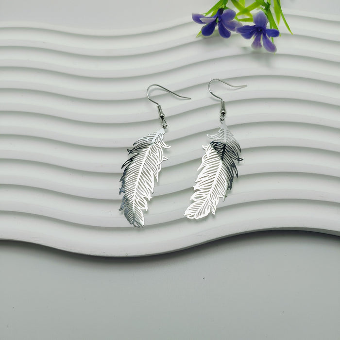 Wholesale Leaf Computer Tablet Acrylic Earrings JDC-ES-QiYu006