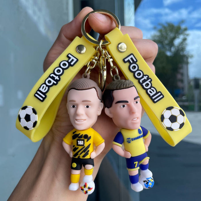 Wholesale Cartoon Football Keychain Doll Pendant Bag Car Keychain Small Gift