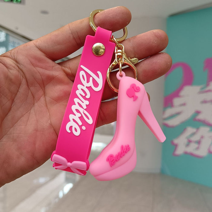 Wholesale Silicone Cartoon Pink Girl Keychain JDC-KC-YChang003