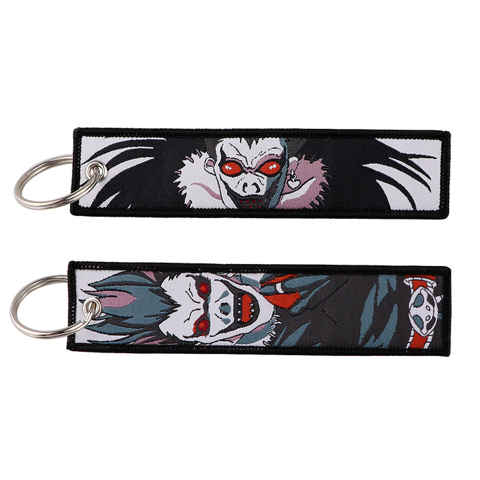 Wholesale Anime Style Cloth Keychain Woven Label Pendant Trendy Bag Charm Car Key Accessory For Everyday Use