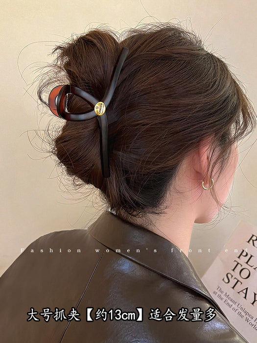 Wholesale Gold Label Letter Grip Clip New High end Style Hairpin with Shark Clip Hair Clip Headpiece