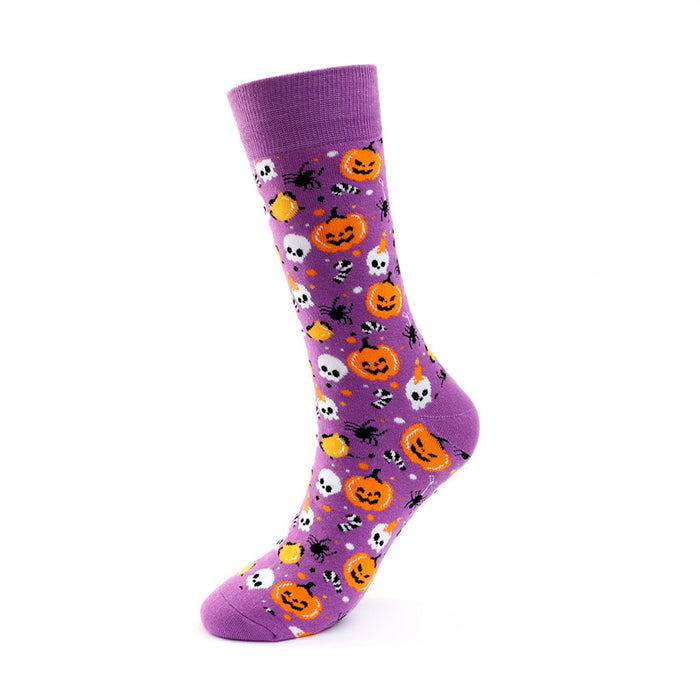 Wholesale  Halloween stockings cartoon print casual cotton socks for men and women deont sweat-absorbent sports socks
