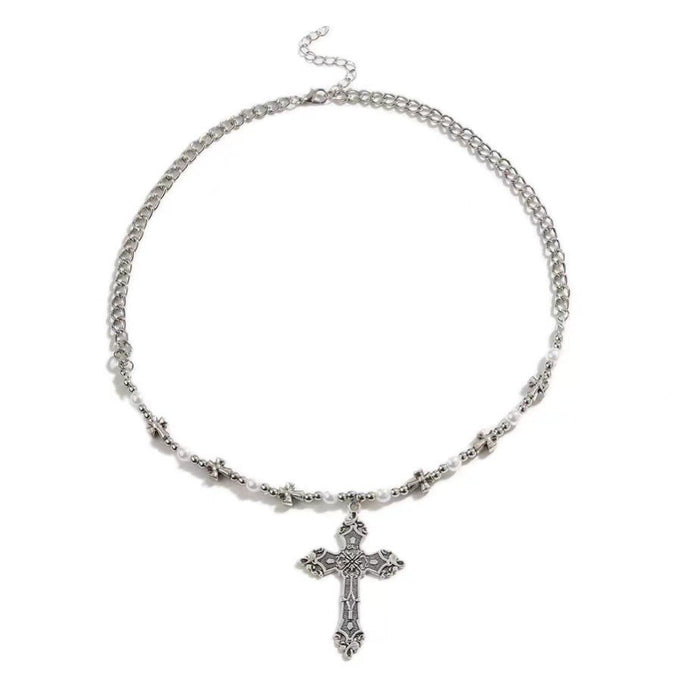 Wholesale Cross pendant, vintage sweater necklace