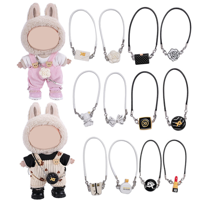 Wholesale Doll  Clothes Knitted Sweater with Jeans Replacement Keychain Bag Doll