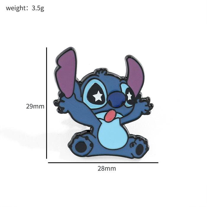 Wholesale Cute cartoon brooch funny  metal badge alloy drop oil bag accessories