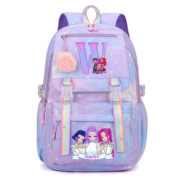 Wholesale Alphabet Print Backpack,  Casual Large-Capacity Bag