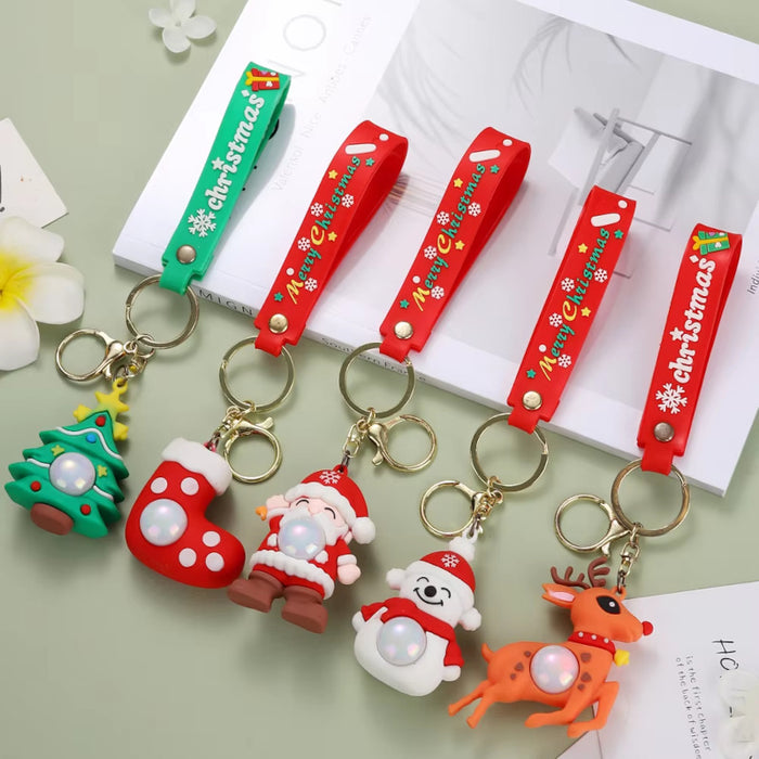 Wholesale Cartoon cute  keychain car keychain school bag pendant wholesale Christmas New Year small gifts