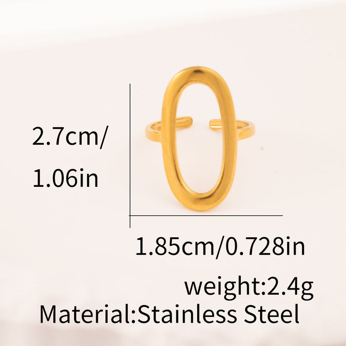 Wholesale A luxurious geometric stainless steel ring