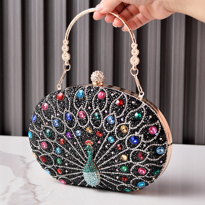 Wholesale Peacock Diamond Evening Bag Handbag JDC-HB-YiX008