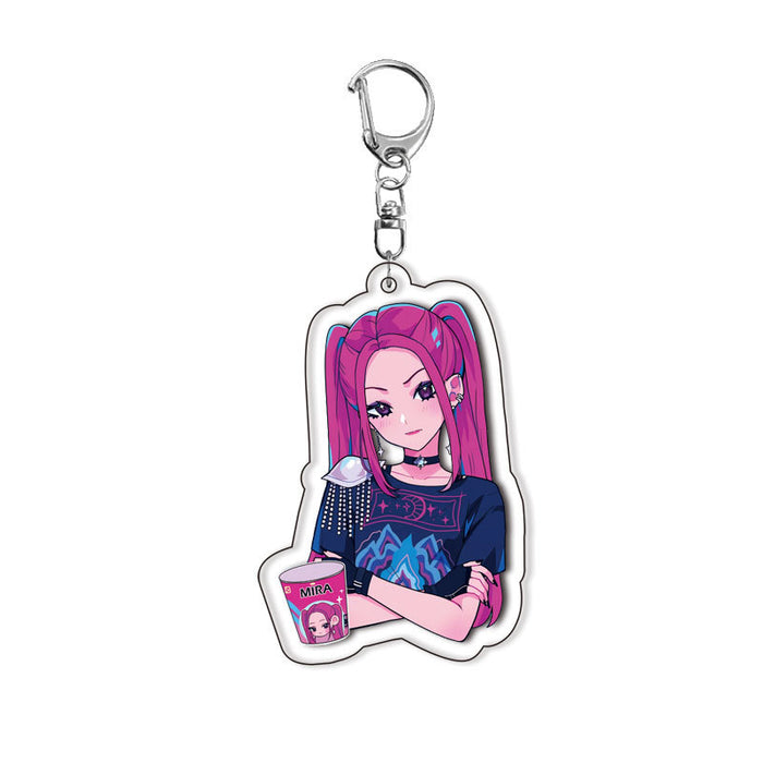 Wholesale Double-sided acrylic keychain with interlayer design  anime character backpack accessory