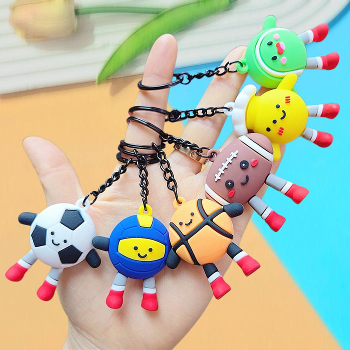 Wholesale Sports Ball Doll Keychain