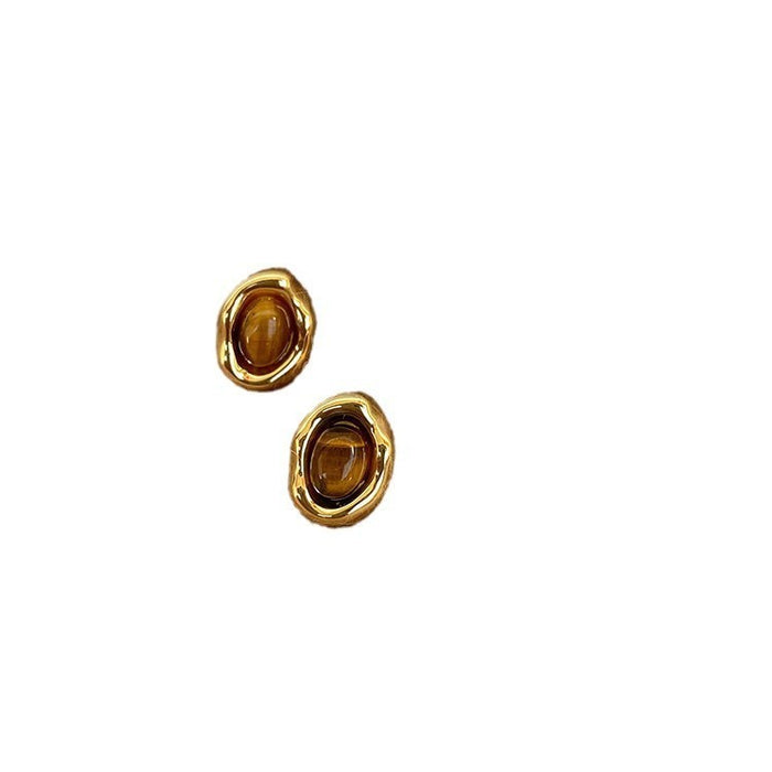 Wholesale Elliptical earrings for women, retro style and atmospheric atmosphere, autumn and winter new earrings and earrings