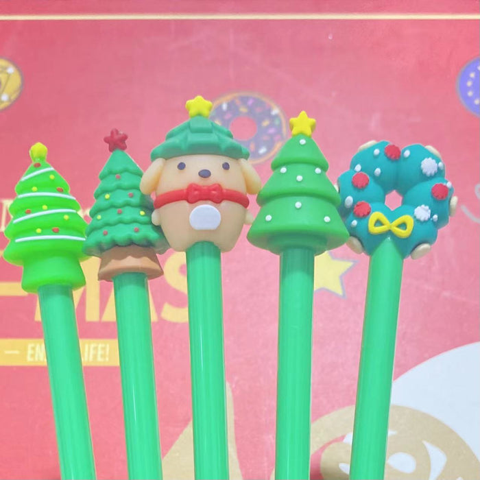 Wholesale Christmas gel pen carbon pen primary school student gift prize Christmas stationery gift water pen