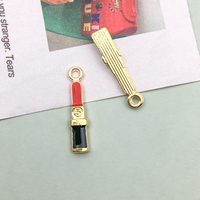 Wholesale DIY Red Oil-Drip Alloy Charms
