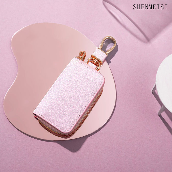 Wholesale Mini car key bag, General Motors key storage bag, creative leather hanging decoration keychain