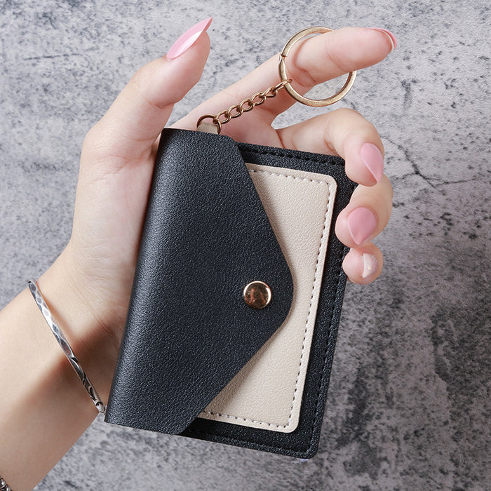 Wholesale Creative Fashion Small Card Bag Women's Candy Color Keychain Jewelry Student Bus Card Holder