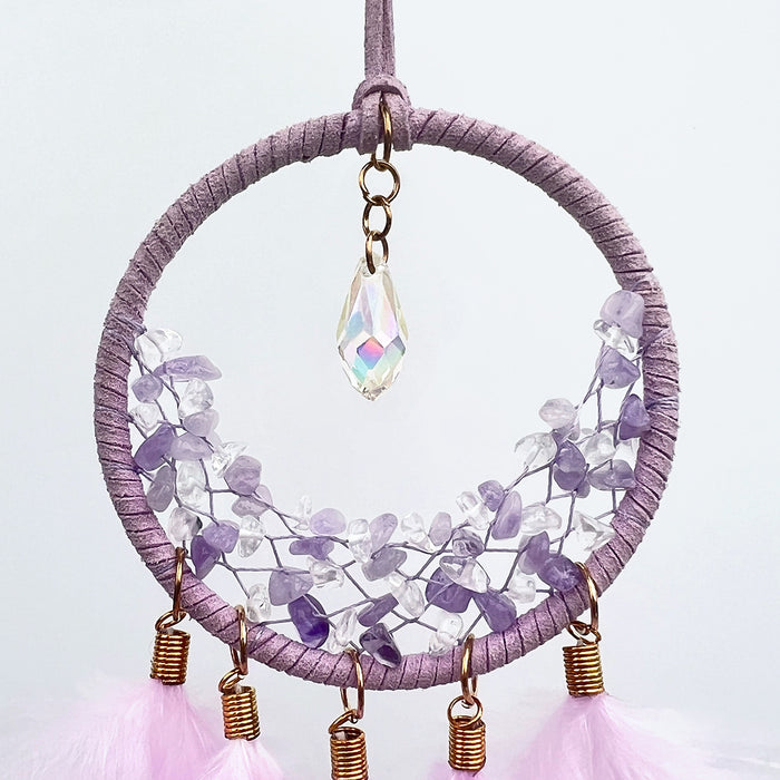Wholesale Feather Crystal Dreamcatcher Car Hanging Ornament MOQ≥2