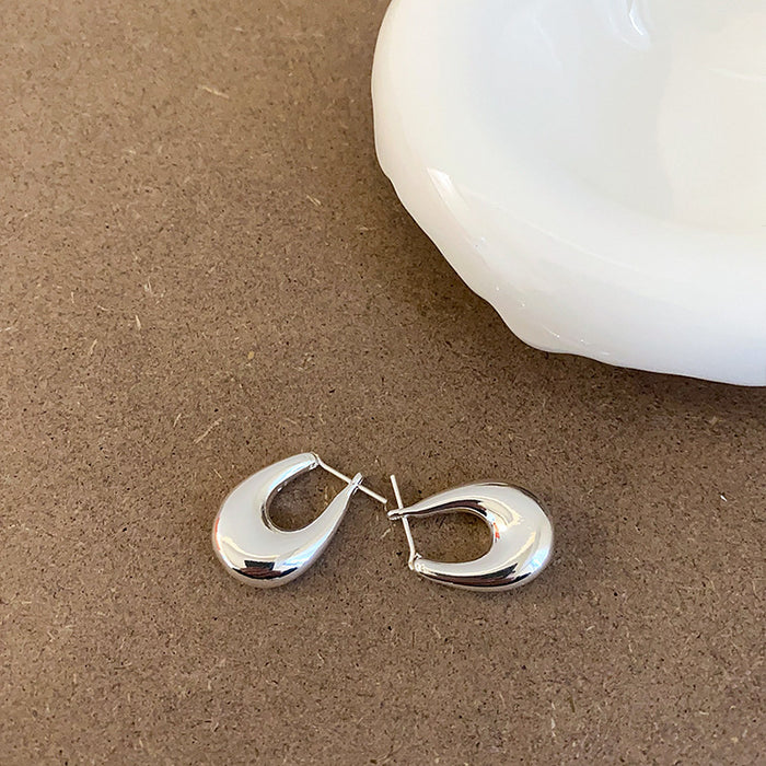 Wholesale Metal earrings with high-end feel, niche retro personality, simple and versatile temperament, earrings and earrings