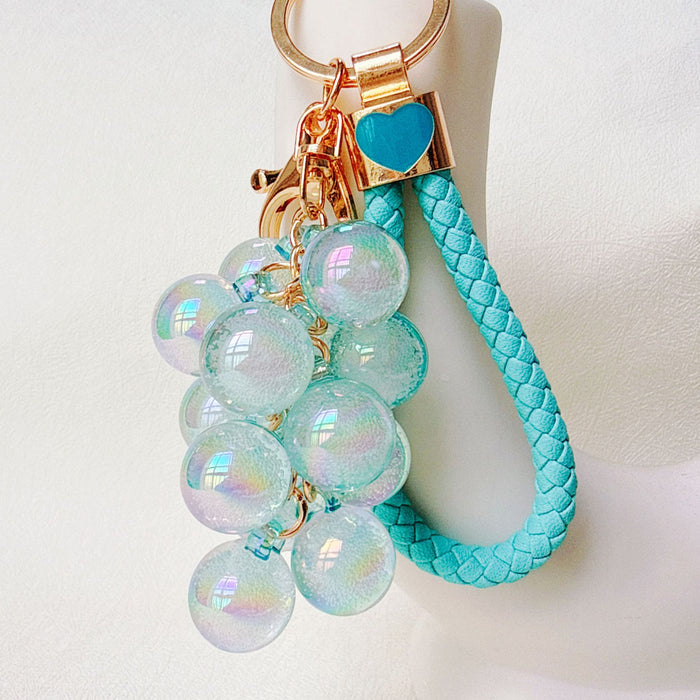 Wholesale Acrylic Grape Cluster Keychain - Cute Fruit Simulated Design MOQ≥6