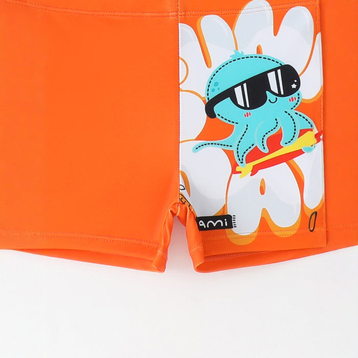 Wholesale New children's swimsuit one-piece swimsuit cartoon anti roll surfing suit swimsuit