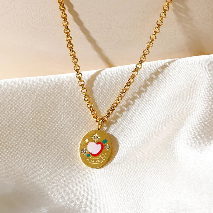 Wholesale Painted pendant necklace vacuum electroplating