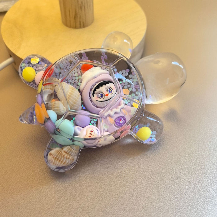 Wholesale Decorative Acrylic Turtle Ornament Glow-in-the-Dark Quicksand Toy MOQ≥2