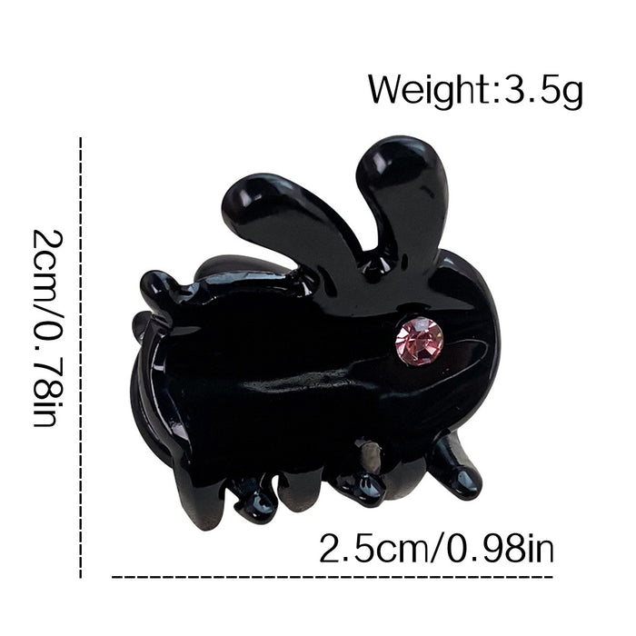 Wholesale Acetate Rabbit Rhinestone Side Claw Hair Clip for Everyday Hair Accessory