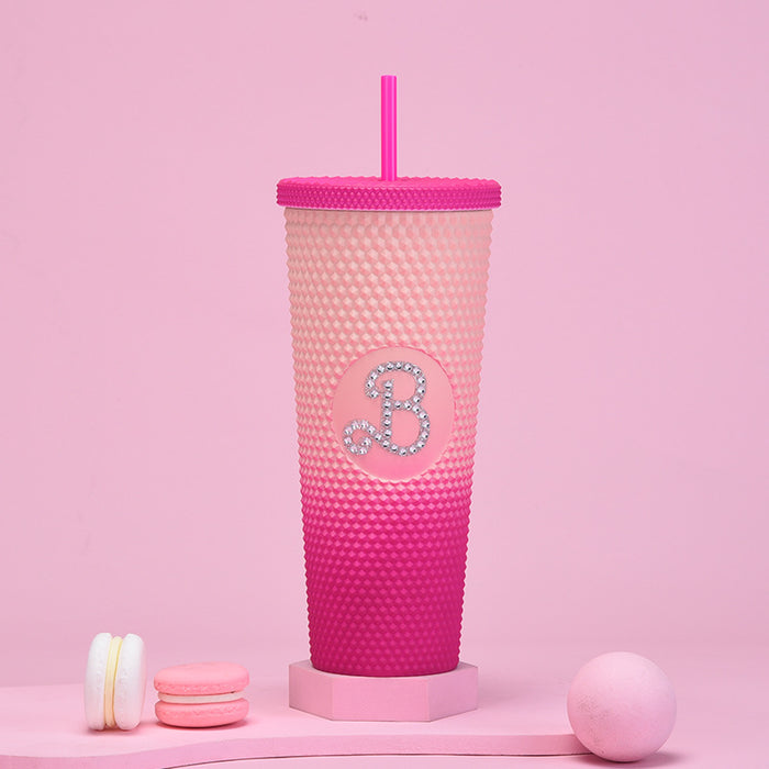 Wholesale Tumbler Double-layer Plastic 710ml Large Capacity Straw Cup with Hand Durian Diamond Cup JDC-CUP-MaiG002