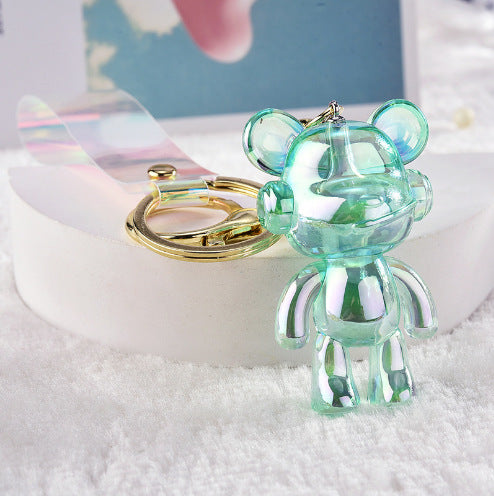 Wholesale Creative colorful pink bear key chain exquisite cute car key chain cute couple bag small pendant