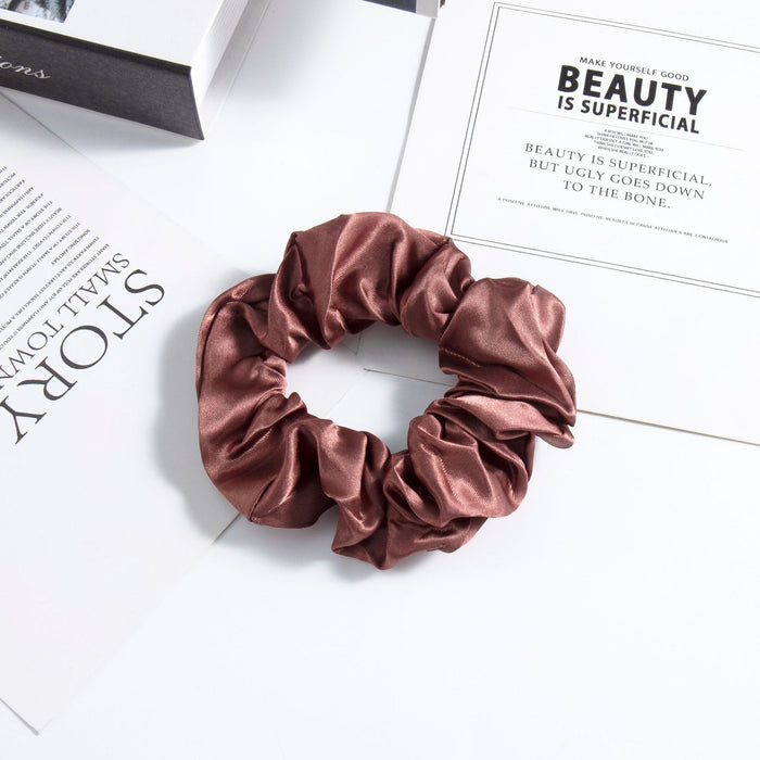 Wholesale hair Ring New satin solid color head rope simple Joker wholesale hair accessories