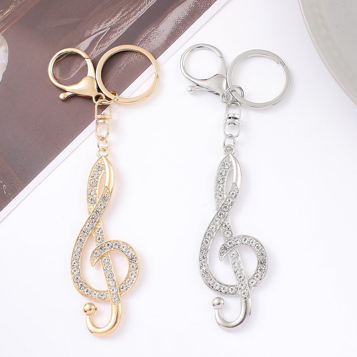 Wholesale Rhinestone Letter Note Keychain Metal Backpack Pendant