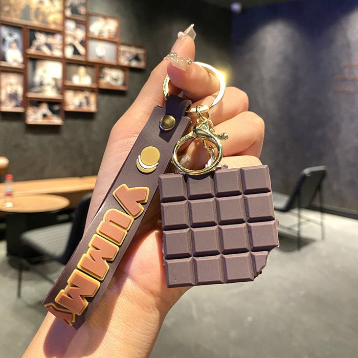 Wholesale Biscuit keychain school bag pendant cute creative couple bag pendant