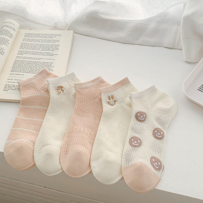 Wholesale Short tube socks, breathable mesh, lightweight and breathable boat socks