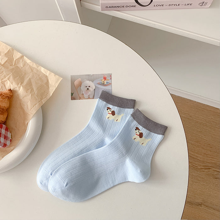 Wholesale Socks cartoon short tube socks thin, sweat absorbing boneless socks color blocked