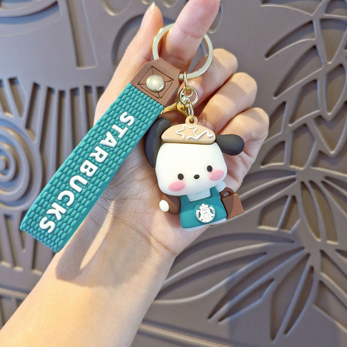 Wholesale  Milk Tea Cup Keychain Dress  School Bag Pendant Car Accessories Small Gift Batch