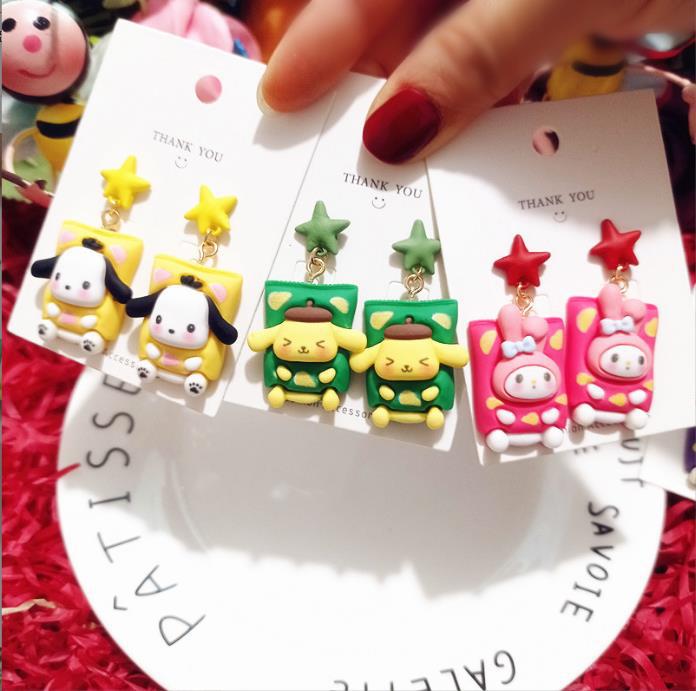 Wholesale Cute Cartoon Resin Earrings JDC-ES-Xiaox007