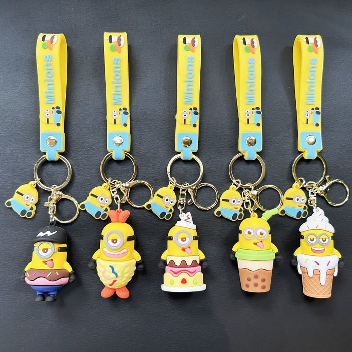 Wholesale Cute little yellow keychain dessert key chain exquisite doll pendant bag pendant gift