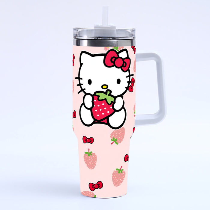 Wholesale Cute Cartoon 40OZ Stainless Steel Ice Bullies Cup with Handle for Car Use