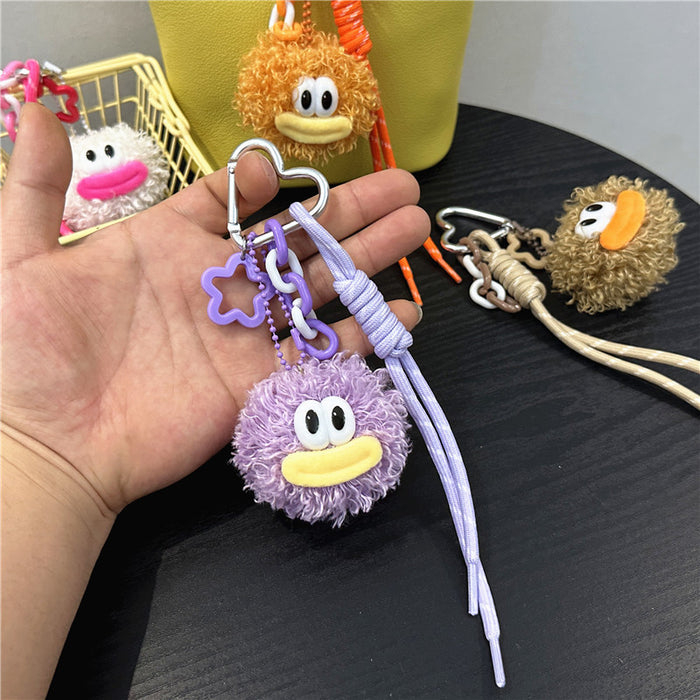 Wholesale Cute cartoon plush toy pendant, keychain, backpack, woven rope