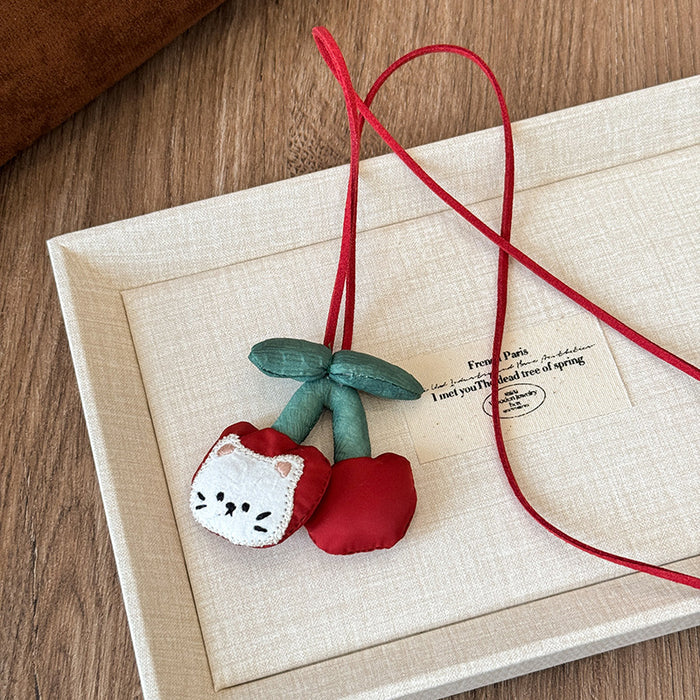 Wholesale Cute plush animal necklace, women's autumn and winter long style hanging neck sweater chain, sweatshirt chain