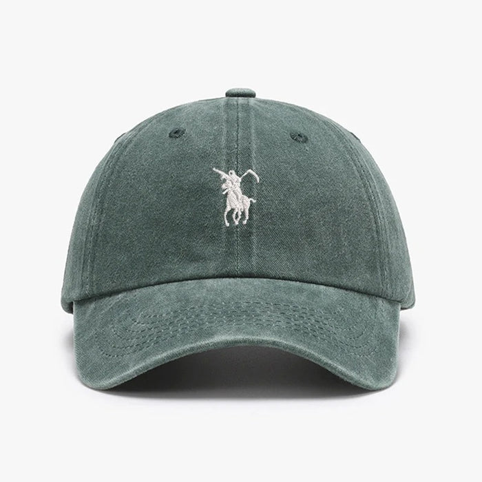 Wholesale Vintage Washed Polo Knight Baseball Cap Stylish Adjustable Curved Brim Hat For Casual Everyday Wear Gift For Summer