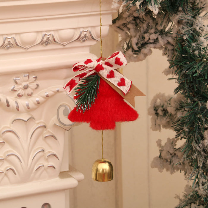 Wholesale Christmas Bell Door Hanging Bell Red Cone Pine Cone Wind Bell Christmas Tree Pendant Christmas Decorations