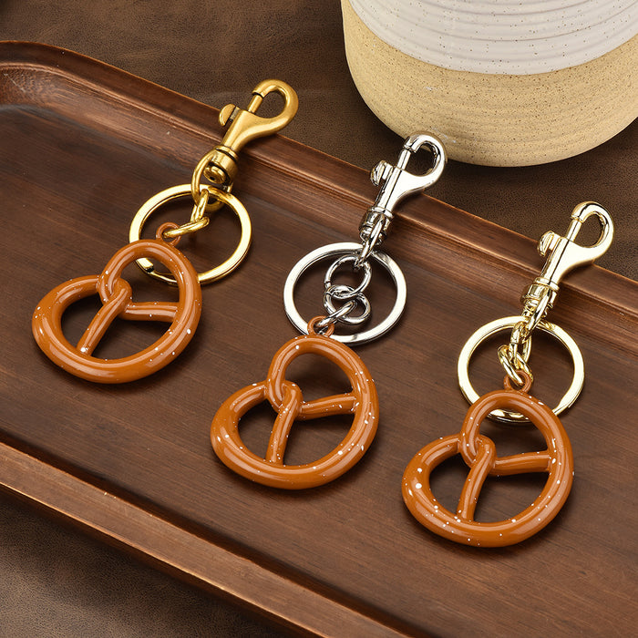 Wholesale biscuit pendant car foreign trade explosion key chain key ring pendant