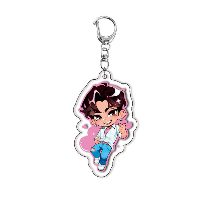 Wholesale Layered Acrylic Keychain Anime Merchandise Pendant