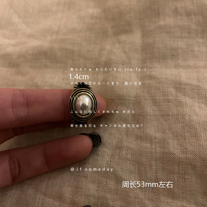 Wholesale Vintage vintage agate ring for women, niche, light luxury, high-end, unique opening index finger ring