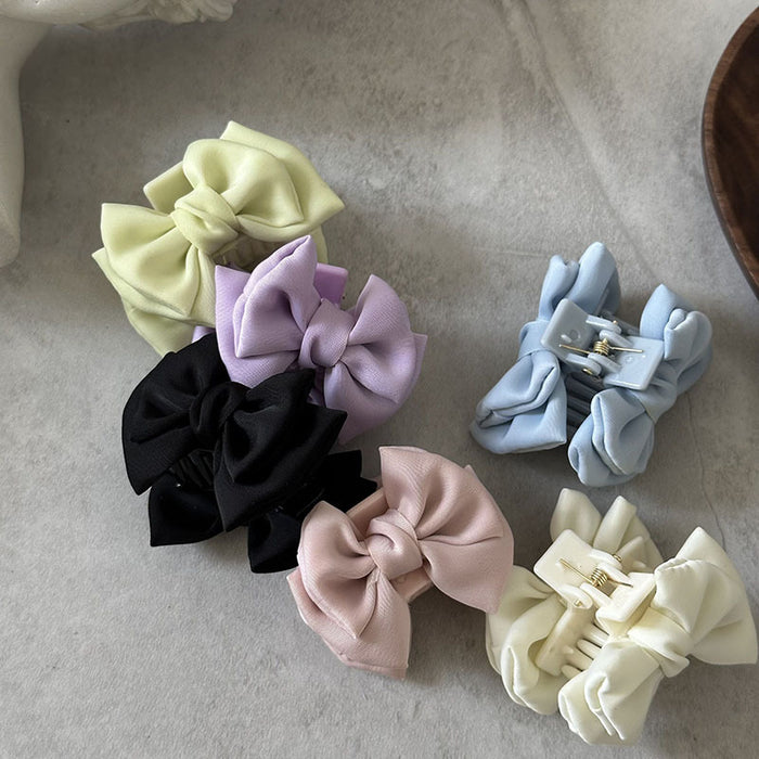 Wholesale Satin Bow Hair Accessories Grab Clip Head Shark Clip Hairpin Headwear