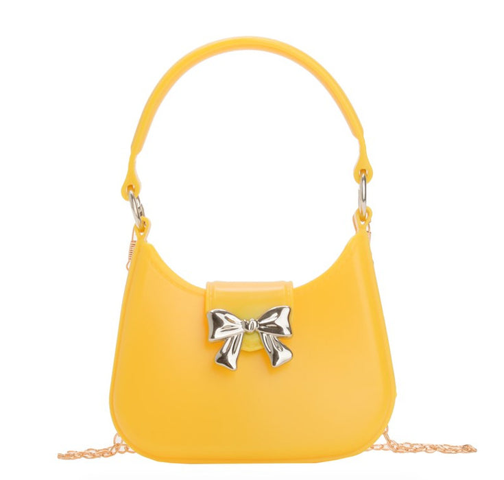 Wholesale New Jelly Bag Butterfly Knot Versatile Children's Bag Single Shoulder Crossover